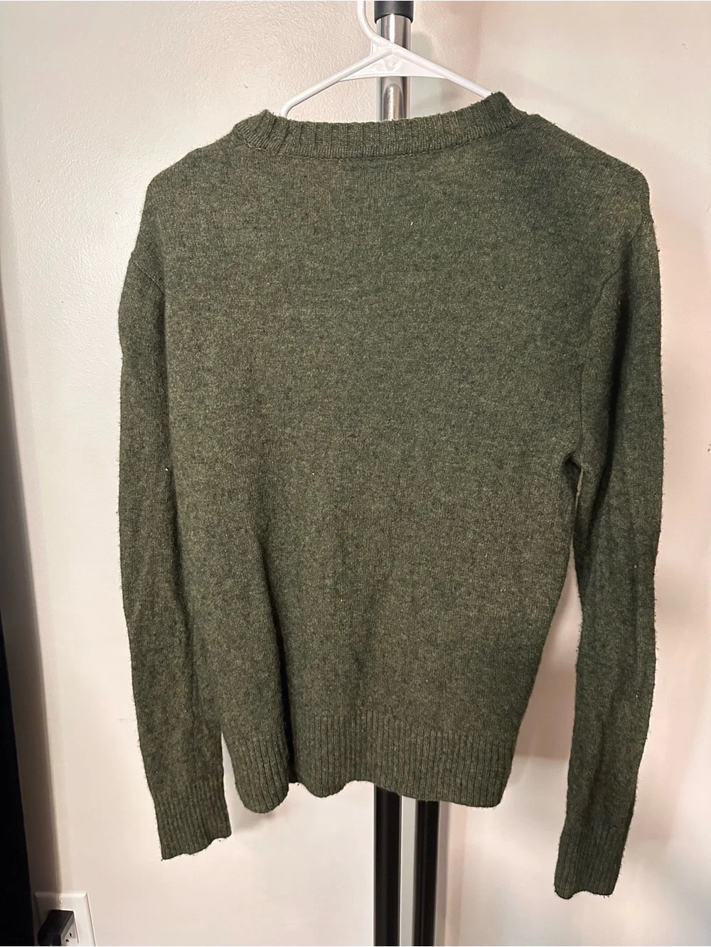 J. Crew Men's Olive Green Crewneck Sweater
